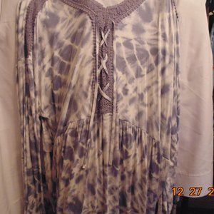 French Laundry, 3x  Light Lilac tie dyed tunic, NWT